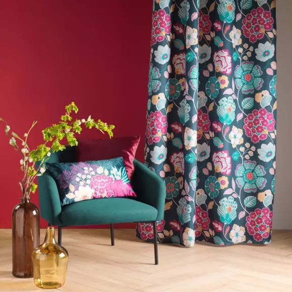 Rideau (140 x 260 cm) Winteria Bleu canard