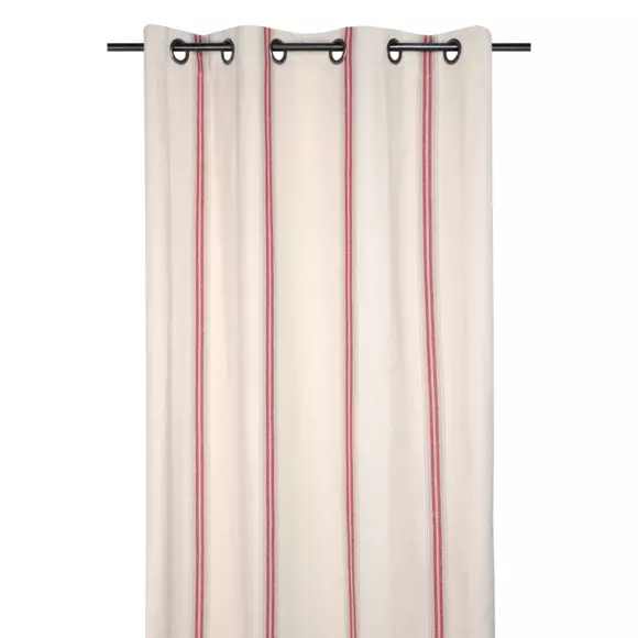 Cortina semi opaca en algodón (135 x 260 cm) Montauban Rojo 3