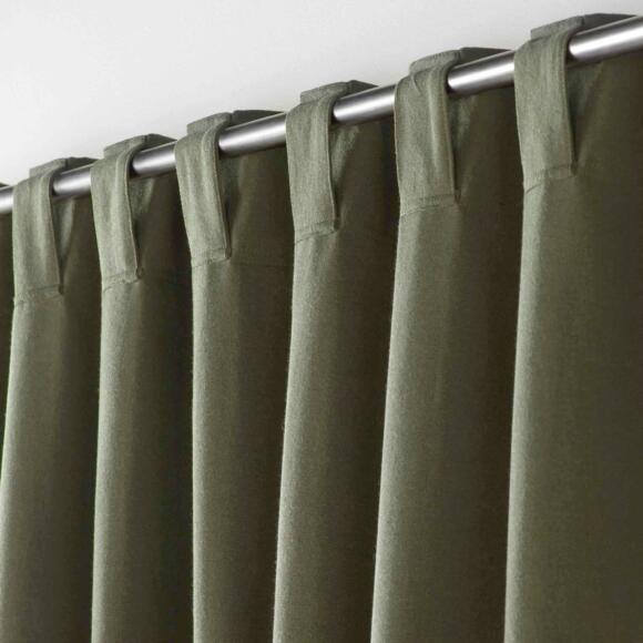 Rideau coton recyclé (140 x 240 cm) Mistraline Vert kaki 2