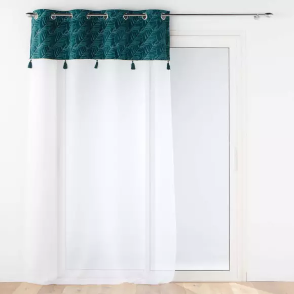 Voilage (140 x 240 cm) Palmina Bleu canard 3