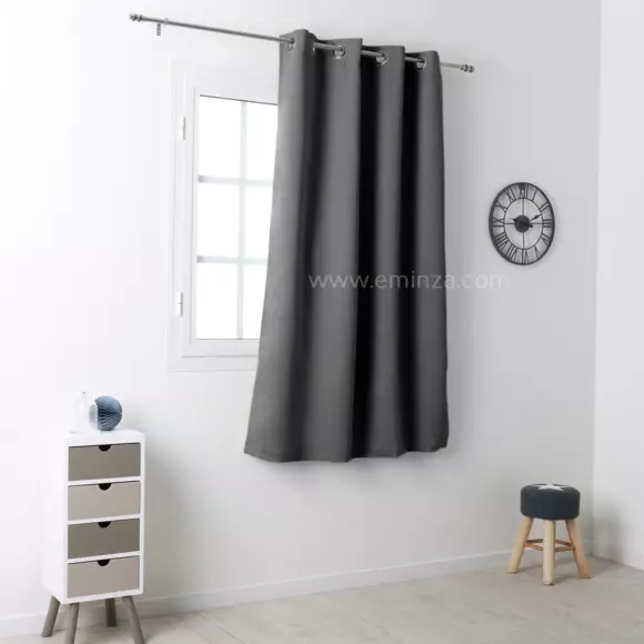 Rideau occultant (135 x H180 cm) Notte Gris anthracite 3