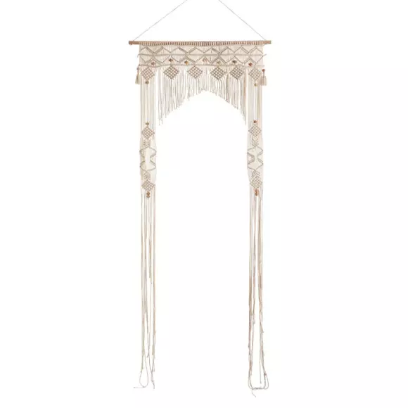 Fadenvorhang aus Makramee (90 x 200 cm) Arche Beige 3