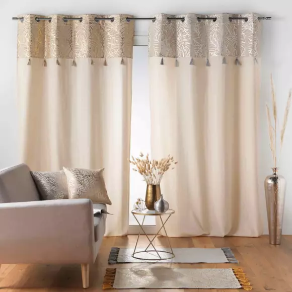 Rideau coton (140 x 240 cm) Solea Or 2