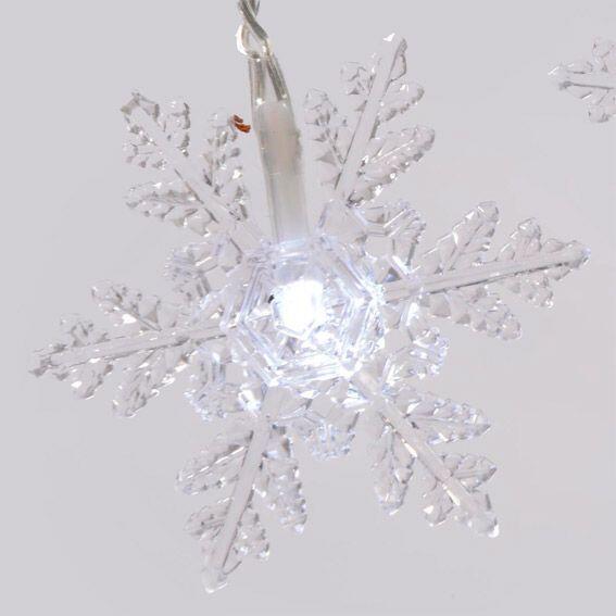 Ghirlanda luminosa Fiocco di neve Bianco freddo 24 LED 3