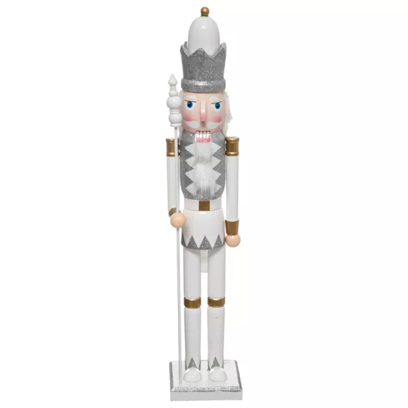Soldat en bois Casse-noisette (H60 cm) Aksel Argent