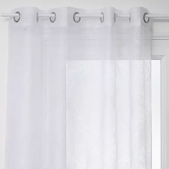Voilage (140 x 240 cm) Feuille Blanc 2