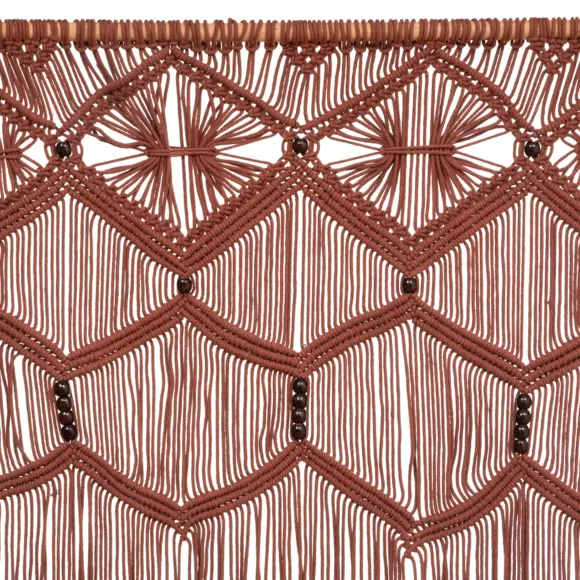 Cortina de fil macramé (90 x 200 cm) Ali Terracota 3