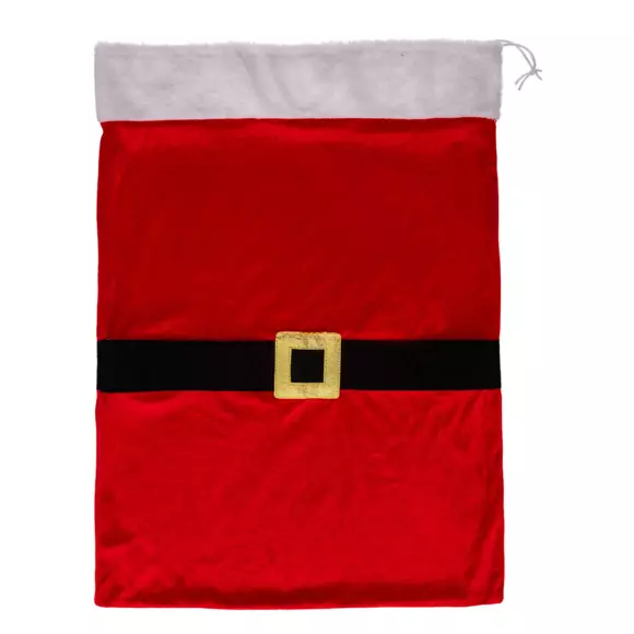 Stoffen cadeauzak jas van de kerstman Rood 3