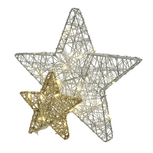 Estrella luminosa con baterías Tao Blanco cálido 40 Micro LED 2