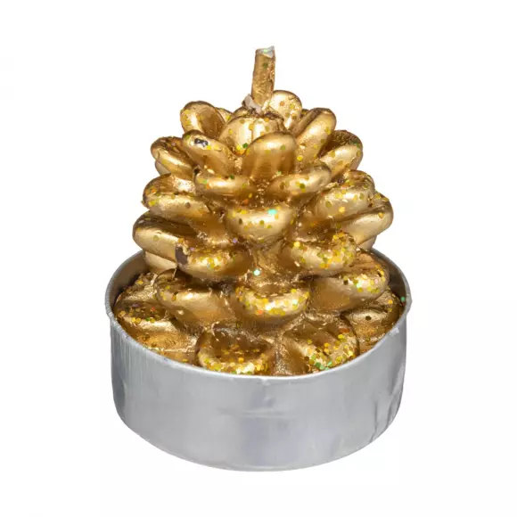 Coffret de bougies Pomme de pin Or