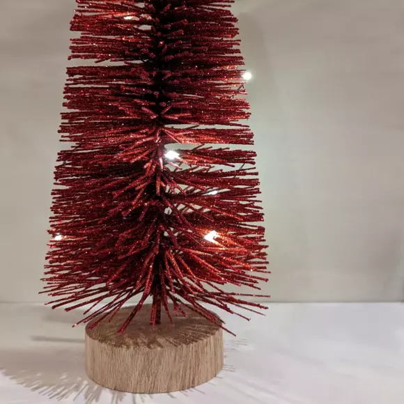 Deko-Tanne beleuchtet  Lidy 20 cm Rot 3