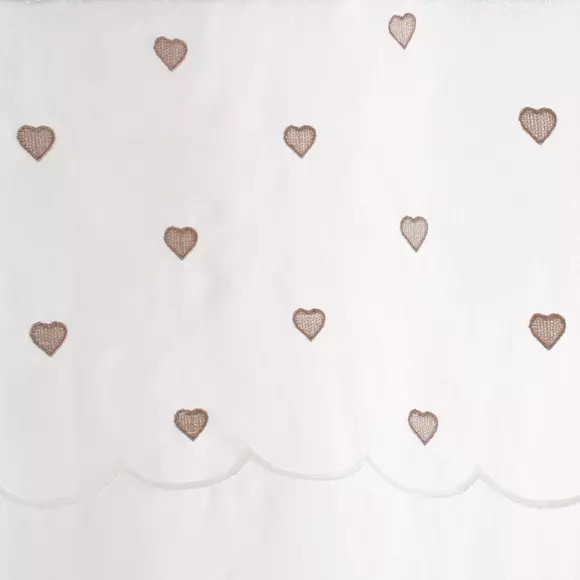 Voilage (140 x 240 cm) Coeurs Beige 3