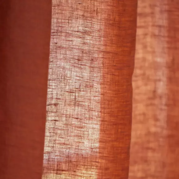 Tenda regolabile lino lavato (140 x max 270 cm) Louise Terracotta 3