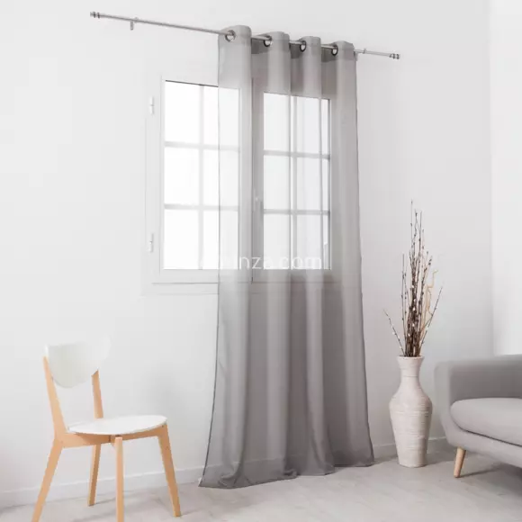 Voilage (145 x H240 cm) Givrée Gris perle 3