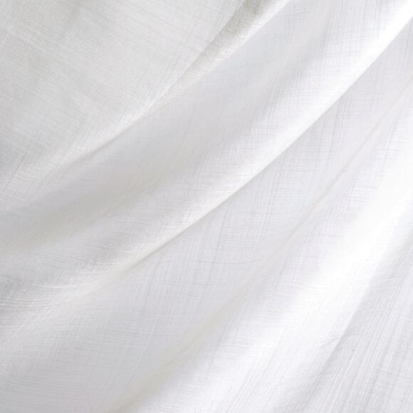Scheibengardine (100 x 100 cm) Etamine Morgentau Weiß 2