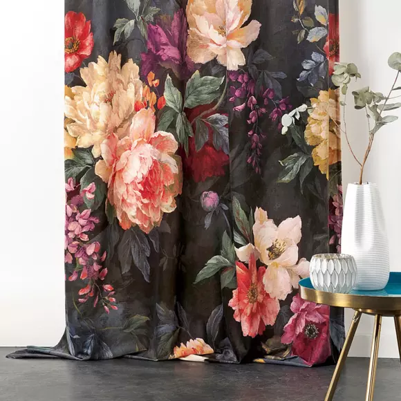 Cortina semi opaca (145 x 250 cm) Pivoine Rojo 3