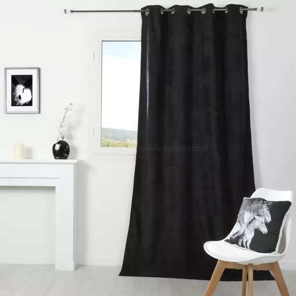 Rideau occultant isolant (140 x H260 cm) Alaska Noir 3