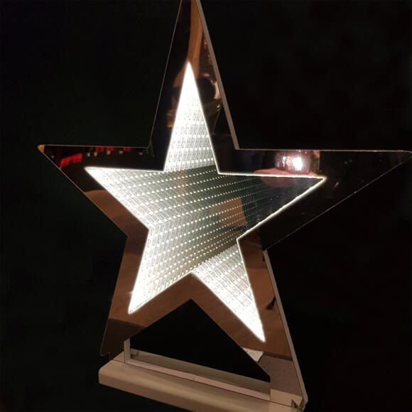 Estrella luminosa Infinity modelo chico a pilas Blanco cálido 37 LED 2