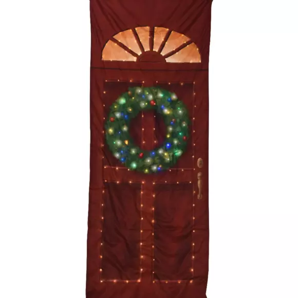 Couvre-porte Couronne lumineux Blanc chaud 155 LED 2