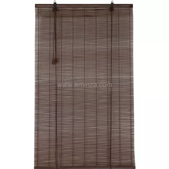 Rolgordijn Bamboestroken (60 x 180 cm) Bambou Cacaobruin 2