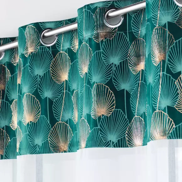 Voilage (140 x 240 cm) Clairine Vert émeraude 2