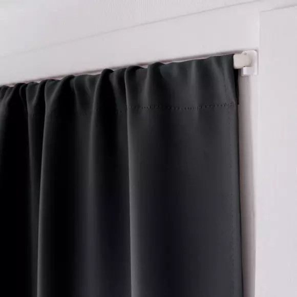 Cortina opaca con trabillas (90 x 210 cm) Night Negra