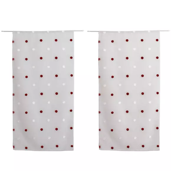 Par de visillos (60 x 160 cm) Smarties Bordeos 3