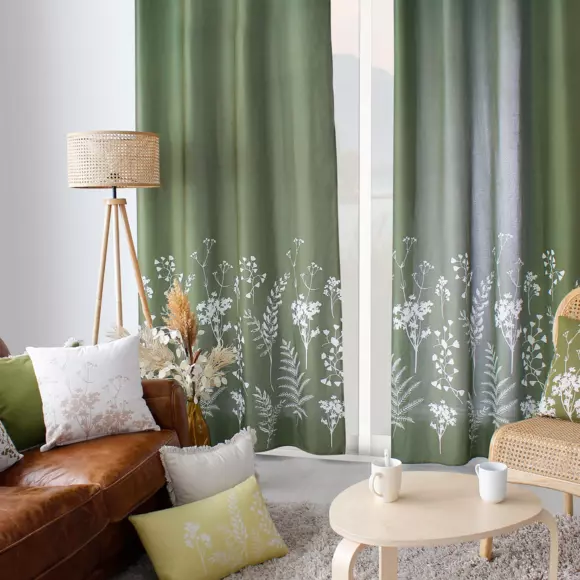 Rideau (135 x 240 cm) Herbier Vert olive 2