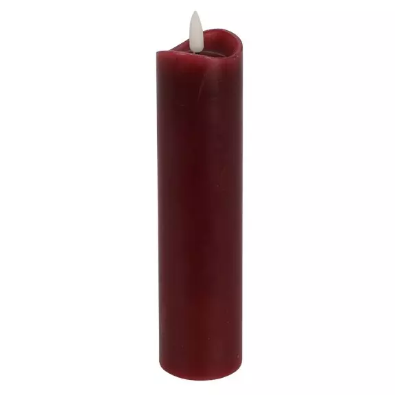 Bougie LED Axelle H20 cm Rouge 2