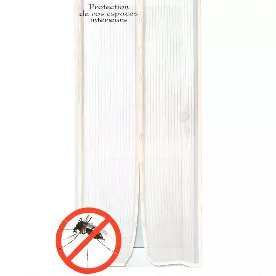 Cortina para puerta Mosquitera (100 x altura 220) Imanada Crudo 2
