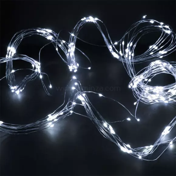 Luces de Navidad Micro LED 2 m Blanco frío 40 LED CA a pilas 3