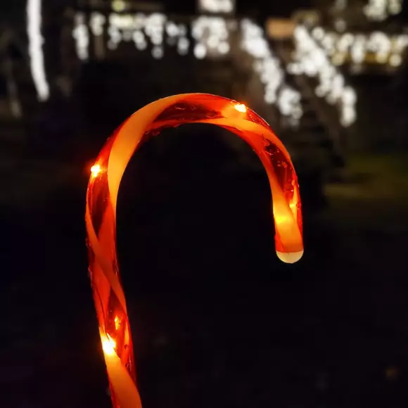Lote de 5 bastones de caramelo luminosos  40 LED 2