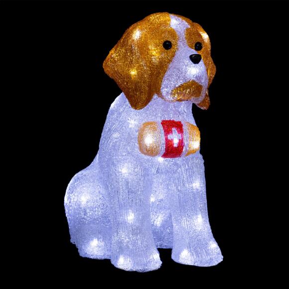 Verlichte hond Saint Bernard Koud wit 40 LED 3