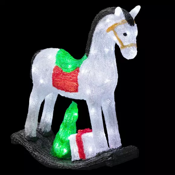 Caballo luminoso Pegaseo Blanco frío 70 LED 2