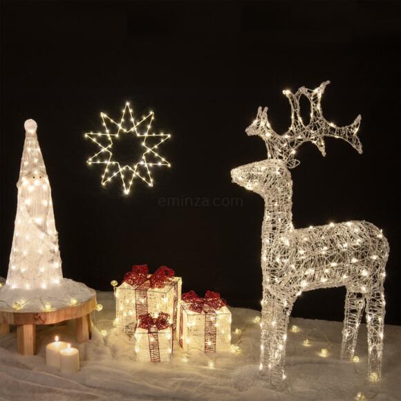 Set van 3 verlichte cadeaus Warm wit 65 LED 2
