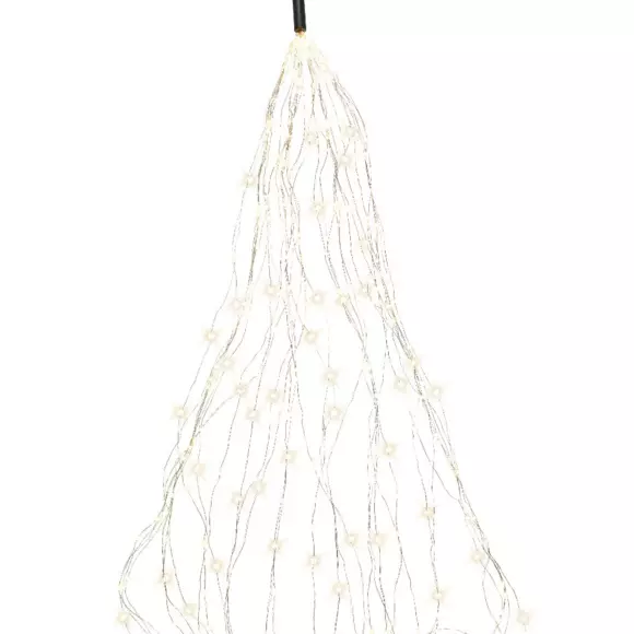Cortina de luces para árbol Flashing light alto 2,40 cm Blanco cálido 832 LED 8