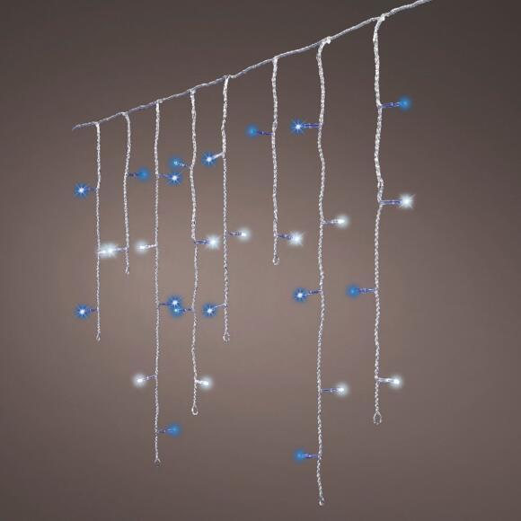 Stalattite luminosa lung.7,50 m Bicolore Stars Blu e bianco freddo 175 LED 3