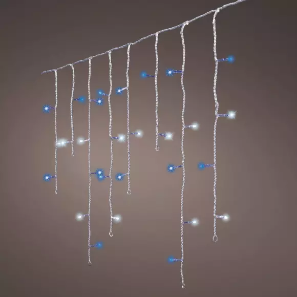 Stalactite lumineuse L7,50 m Bicolore Stars Bleu et blanc froid 175 LED 3
