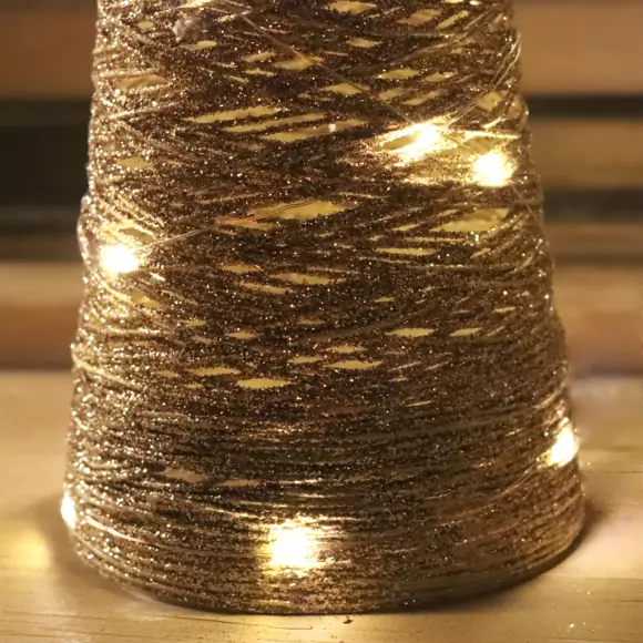 Pirámide luminosa Cono a pilas Blanco cálido 30 LED 2