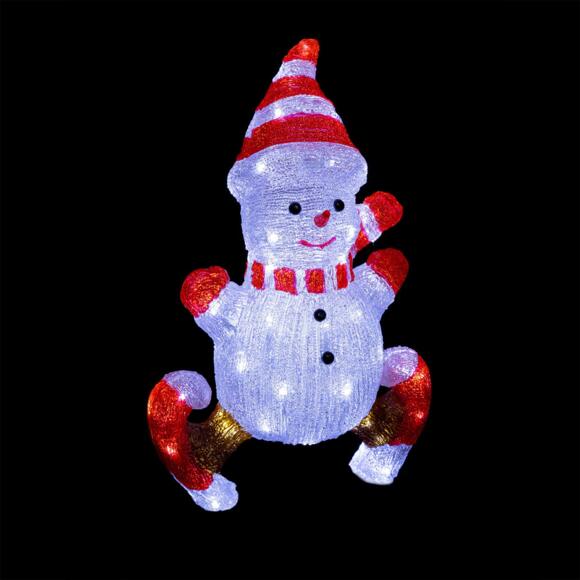 Verlichte sneeuwpop Pati Koud wit 60 LED 2
