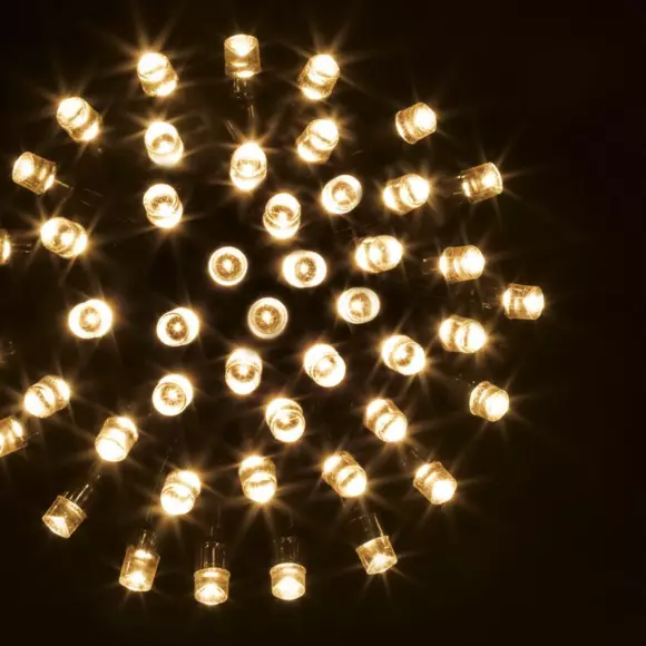 Guirlande lumineuse Timer 10 m Blanc chaud 100 LED CV 2