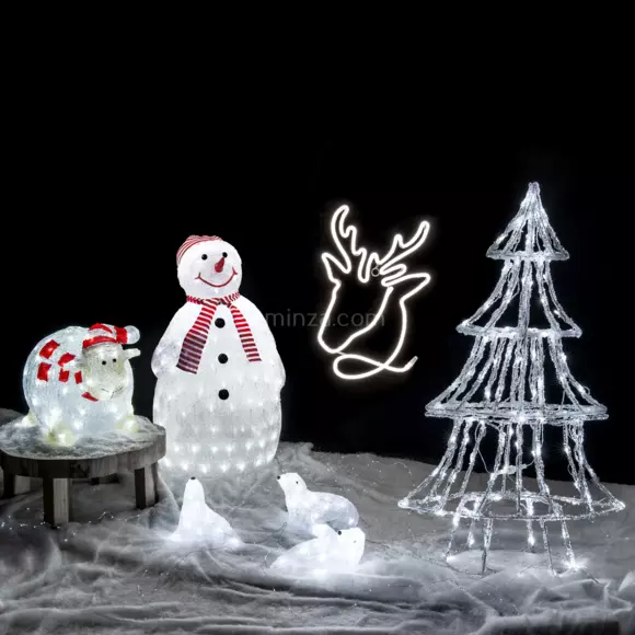 Bonhomme de neige lumineux Topek Blanc froid 160 LED 2