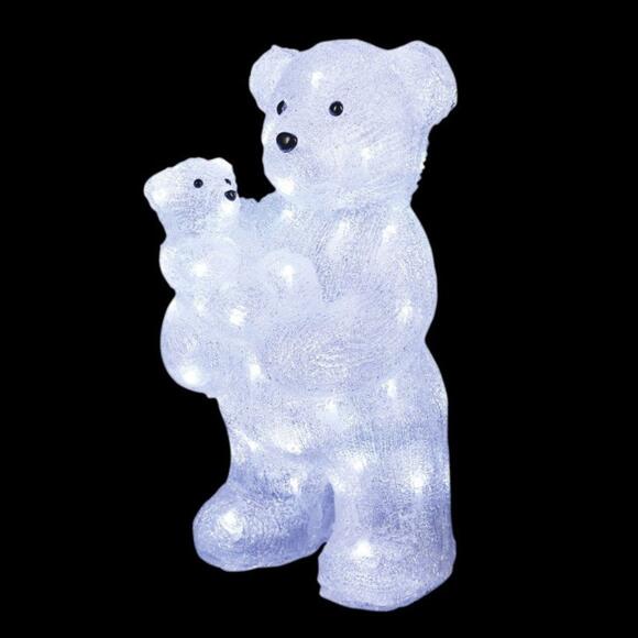 Verlichte beer en zijn jong Koud wit 56 LED 2