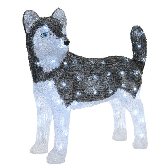 Verlichte hond Snowy Koud wit 80 LED 2
