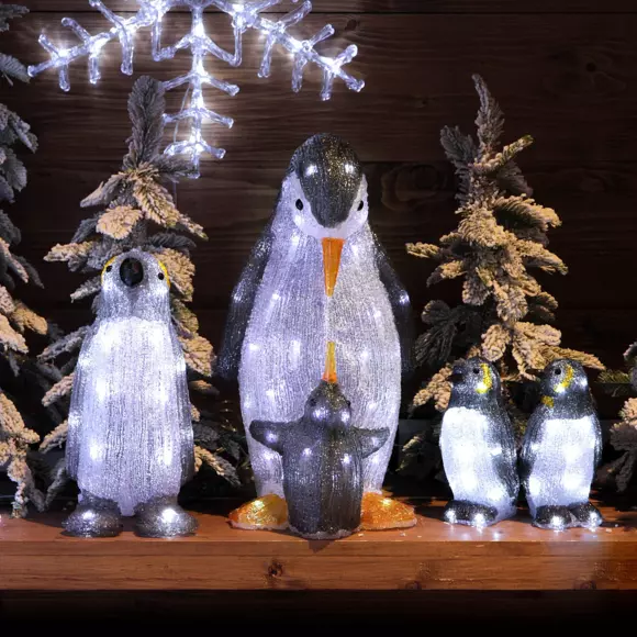 Lot de 2 pinguoins Ice luminoso  40 LED 3