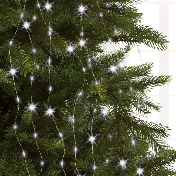 Rideau pour sapin Micro led H2,10 m Blanc froid 672 LED 2