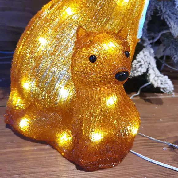 Zorro luminoso Mamá y su hijo a pilas Blanco frío 30 LED 3