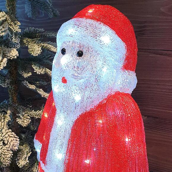 Père Noël lumineux solaire Ulysse Blanc froid 50 LED 2