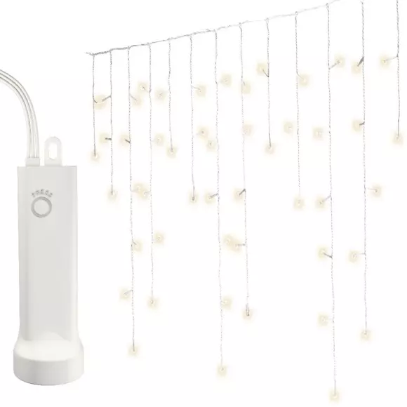 Stalactite lumineuse Durawise à piles L7 m Blanc chaud 192 LED 3