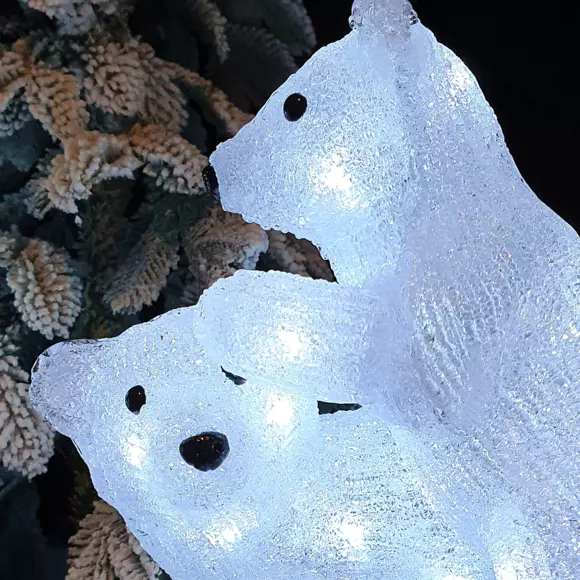 Oursons  lumineux blanc froid 40 LED 2